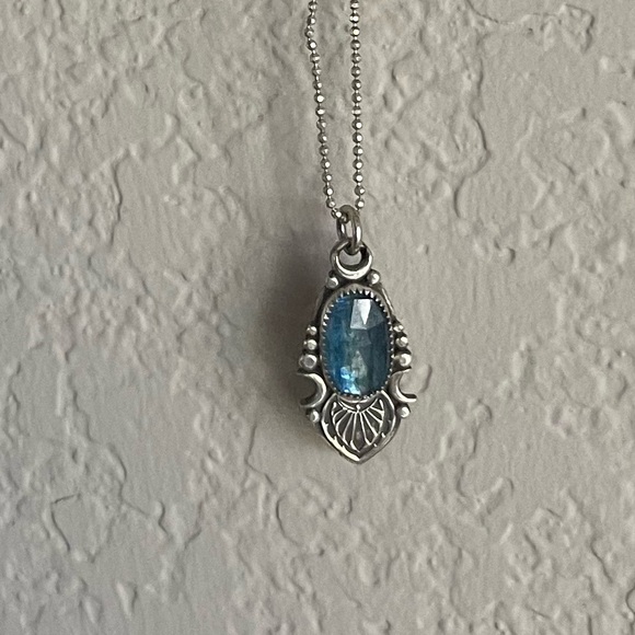 Lavender Star Designs Faceted Kyanite Sterling Silver Necklace - Picture 3 of 5